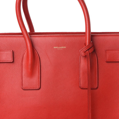 Saint Laurent Calfskin Large Sac De Jour Lipstick Red 9 of 10