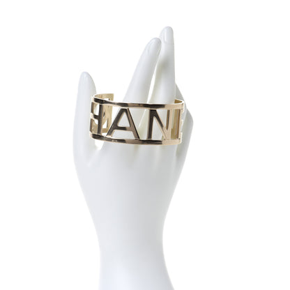 Chanel Metal Logo Cuff Gold 2 of 4