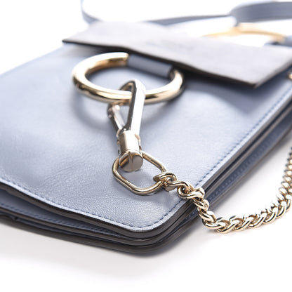 Chloe Suede Calfskin Mini Faye Bracelet Bag Washed Blue 8 of 9