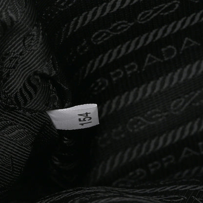 Prada Jacquard Saffiano Triangolo Symbole Embroidered Pocket Single Snap Buckle Messenger Flap Bag  Black Corda 7 of 10