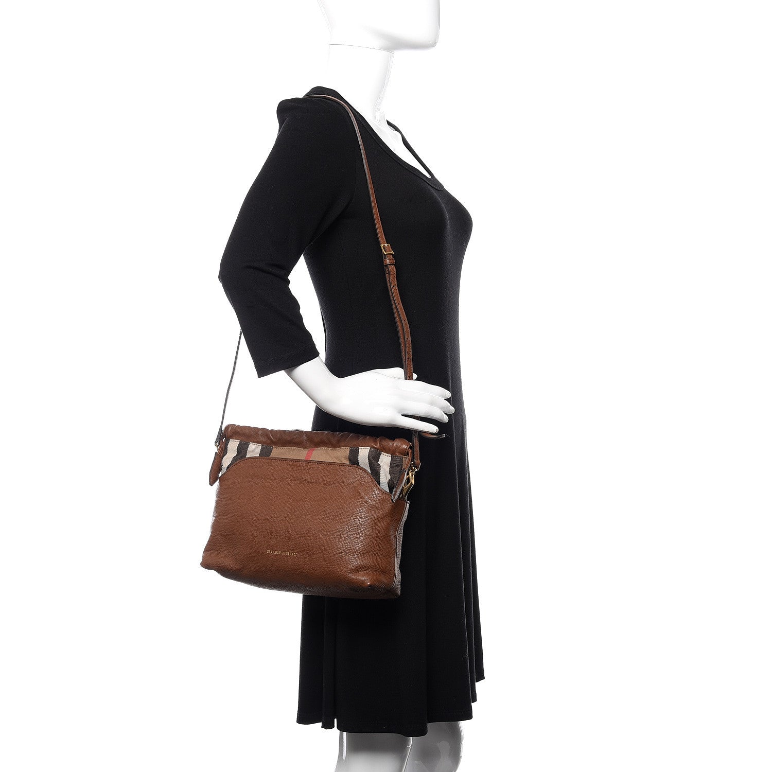 Burberry Calfskin House Check Little Crush Tan 2 of 9
