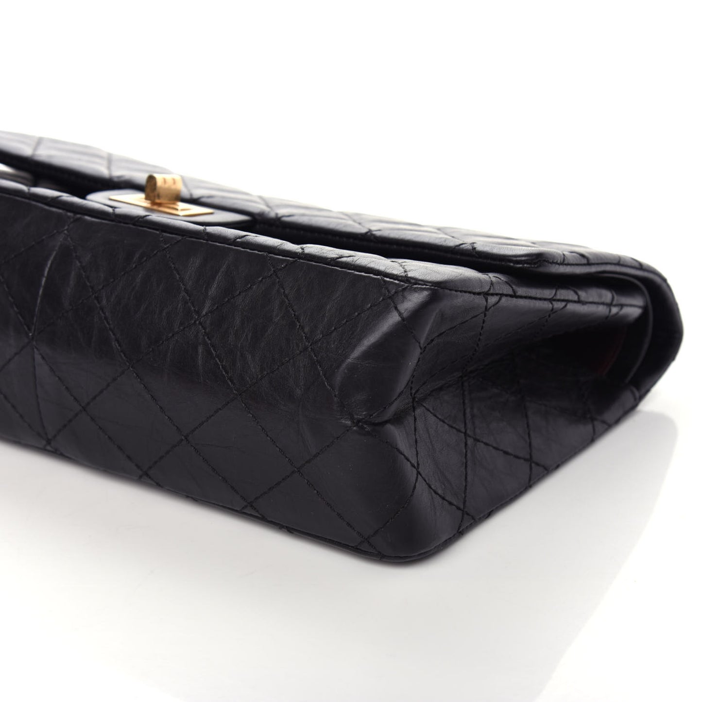 Aged Calfskin Quilted 2.55 Reissue 226 Flap Black