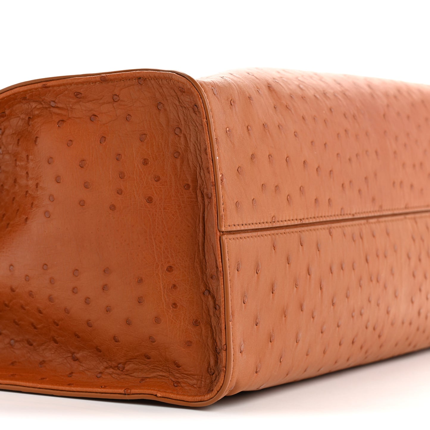 Ostrich Alexia Bag Caramel