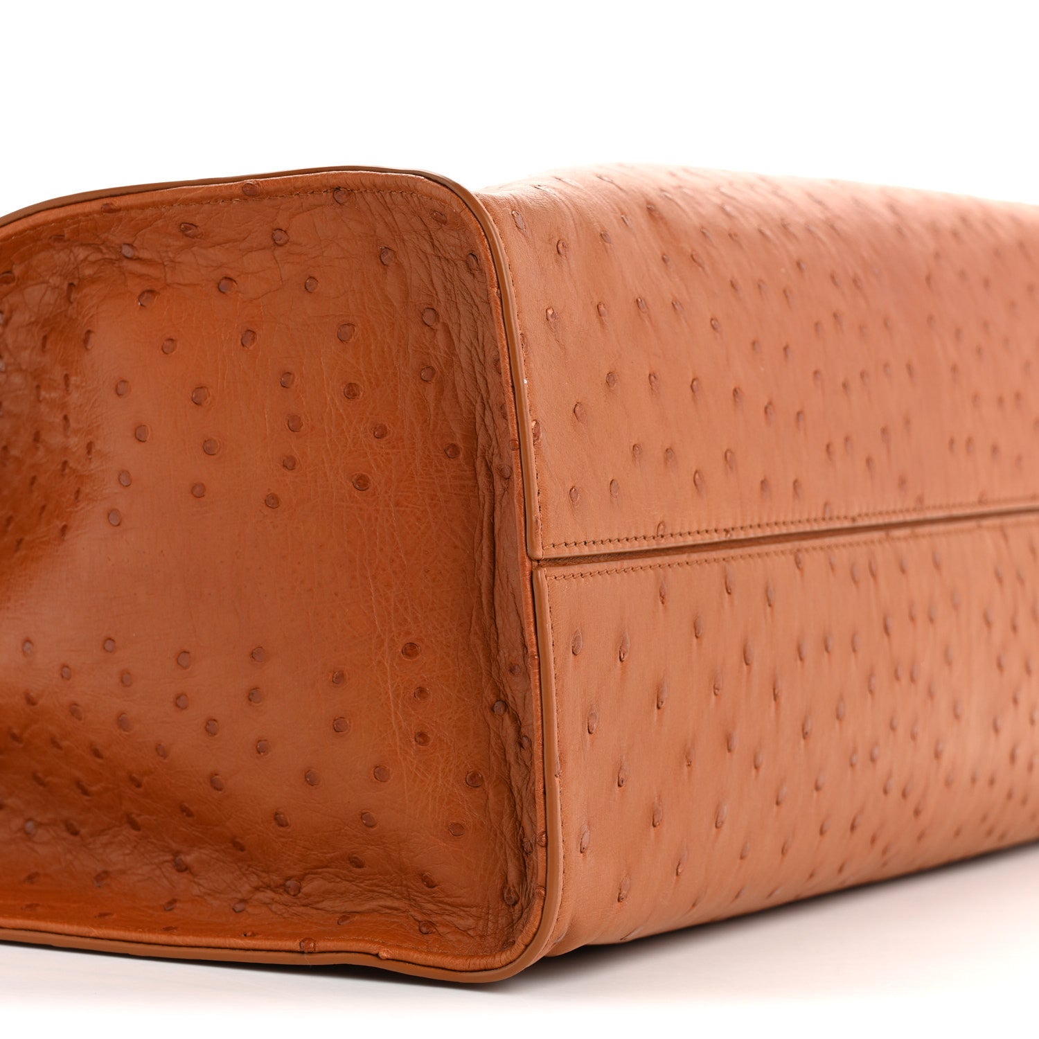 The Row Ostrich Alexia Bag Caramel 9 of 11