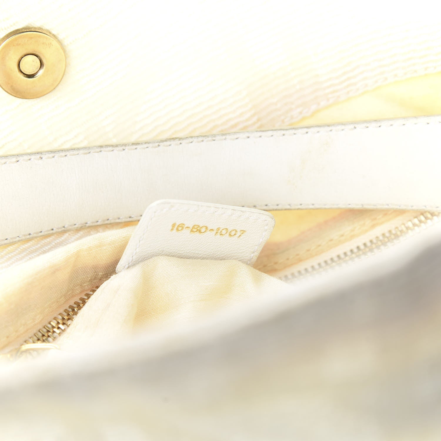 Christian Dior Canvas Cannage Medium Lady Dior Hobo White 11 of 12