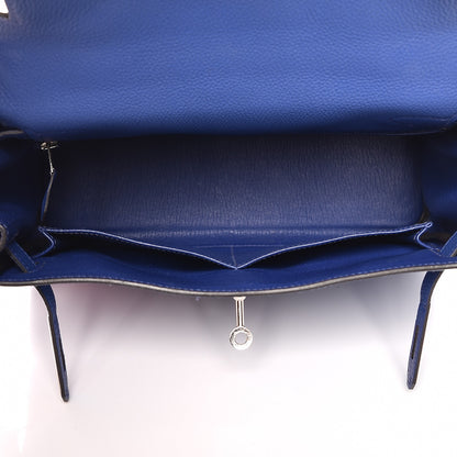 Hermes Togo Kelly Retourne 28 Bleu Electrique 7 of 32