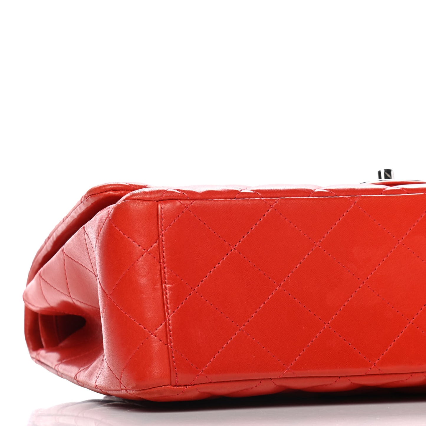 Lambskin Quilted Maxi Double Flap Red