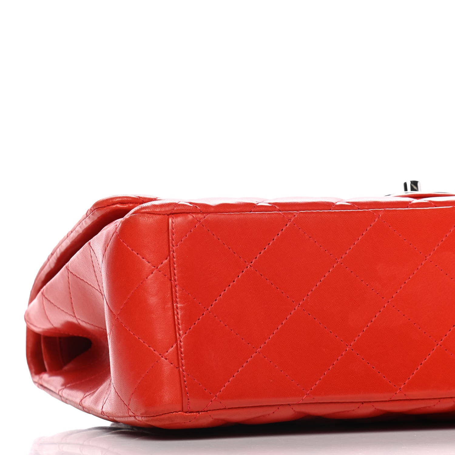 Chanel Lambskin Quilted Maxi Double Flap Red 8 of 9