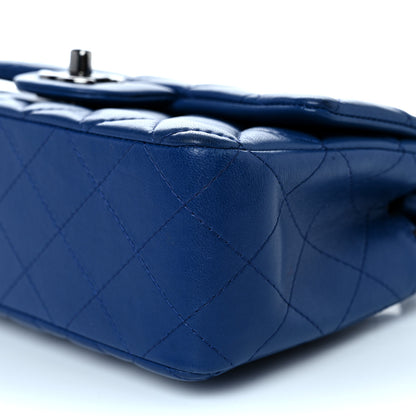 Chanel Lambskin Quilted Mini Rectangular Flap Blue 10 of 12