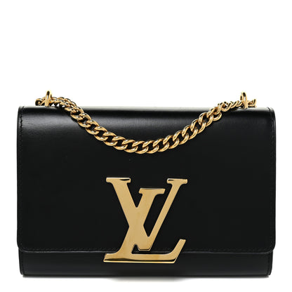 Louis Vuitton Calfskin Chain Louise MM Black 1 of 14