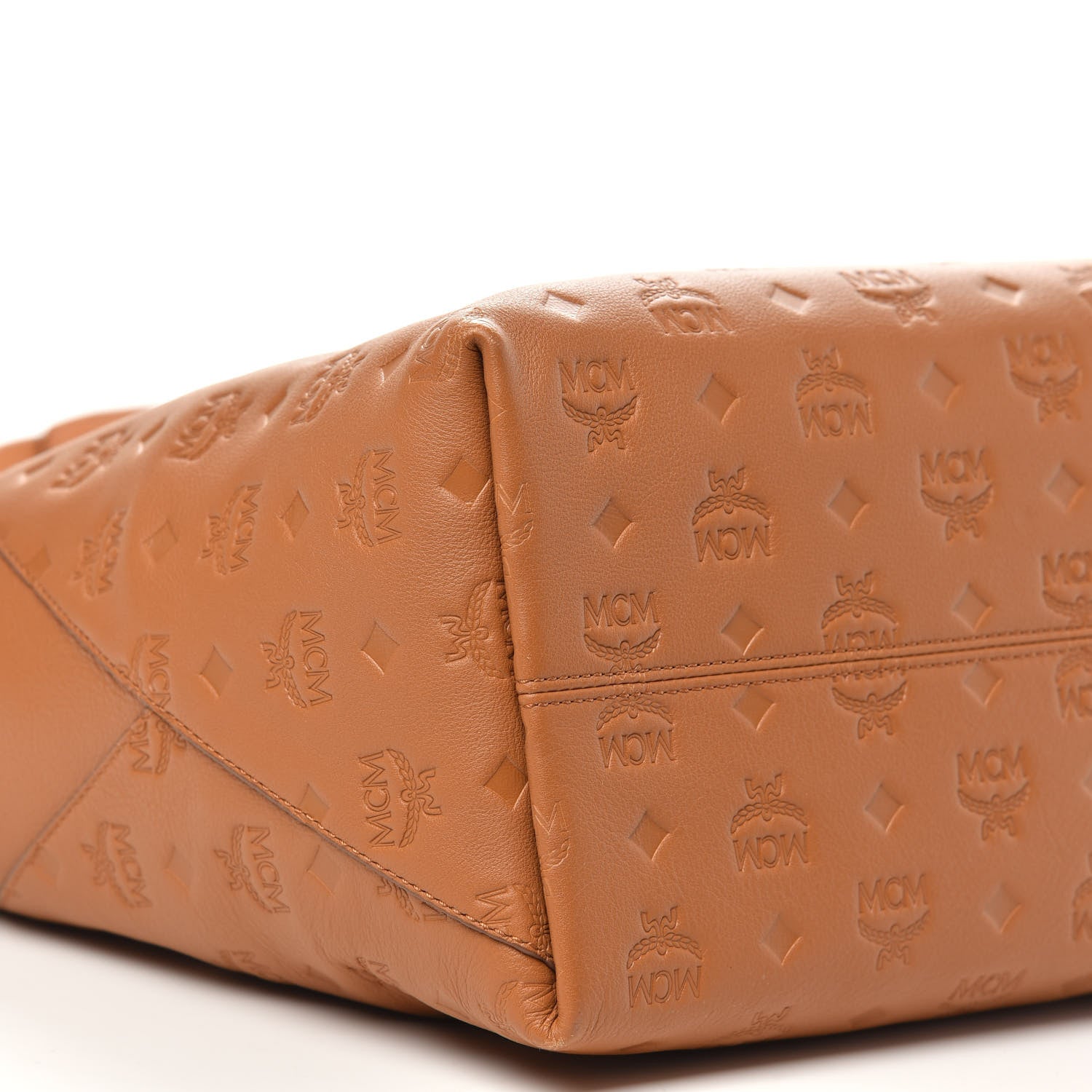 MCM Calfskin Ottomar Monogram Large Klara Hobo Cognac 9 of 15