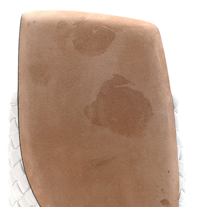 Bottega Veneta Nappa Intrecciato Squared Toe Flat Sandals 38 White 8 of 8