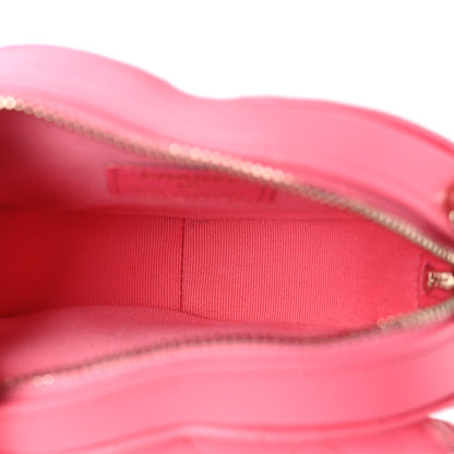 Chanel Lambskin Quilted CC In Love Heart Clutch With Chain Pink 5 of 9