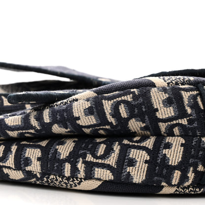 Christian Dior Oblique Embroidered Saddle Bag Blue 10 of 10