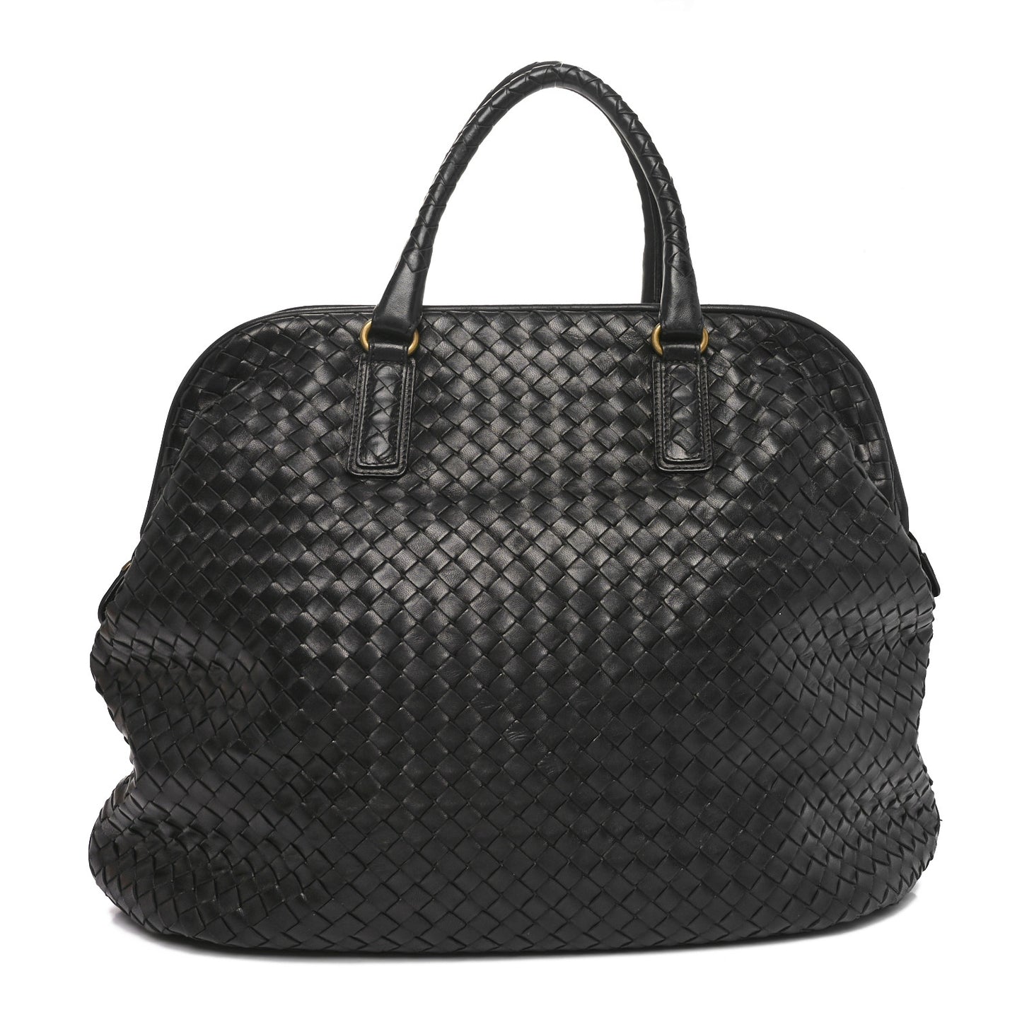 Nappa Intrecciato Frame Tote Black
