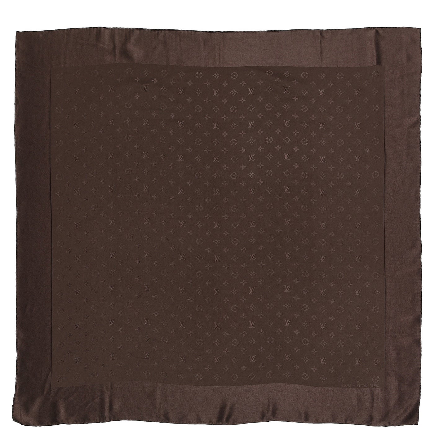 Silk Monogram Monaco Scarf Brown
