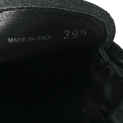 Prada Spazzolato Metal Triangle Logo 20mm Loafers 39.5 Black 9 of 11