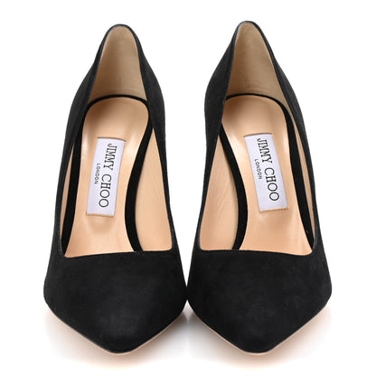 Jimmy Choo Suede Romy 100 Pumps 37.5 Black 3 of 8