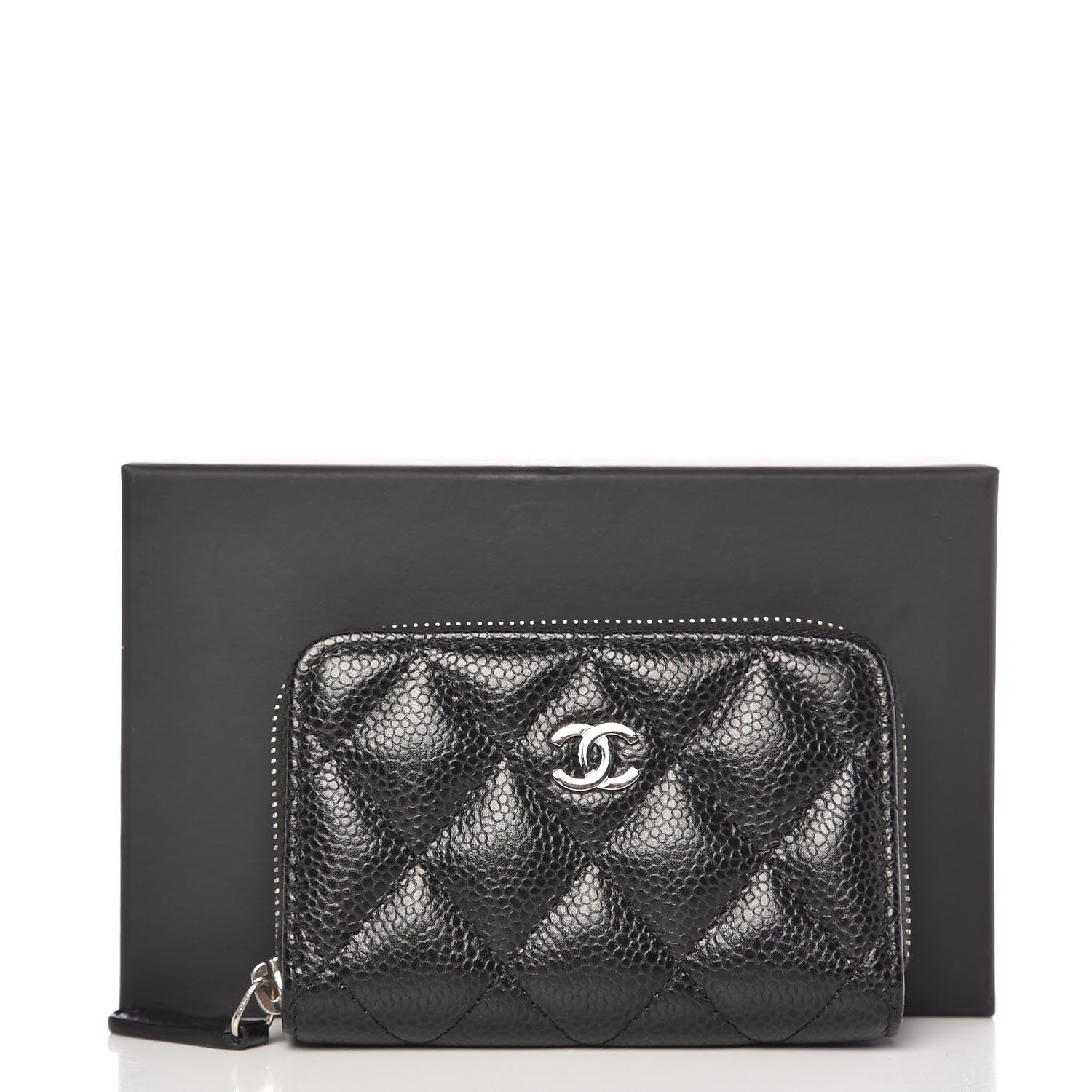 Chanel Caviar Quilted Zip Coin Purse Black 8 of 8