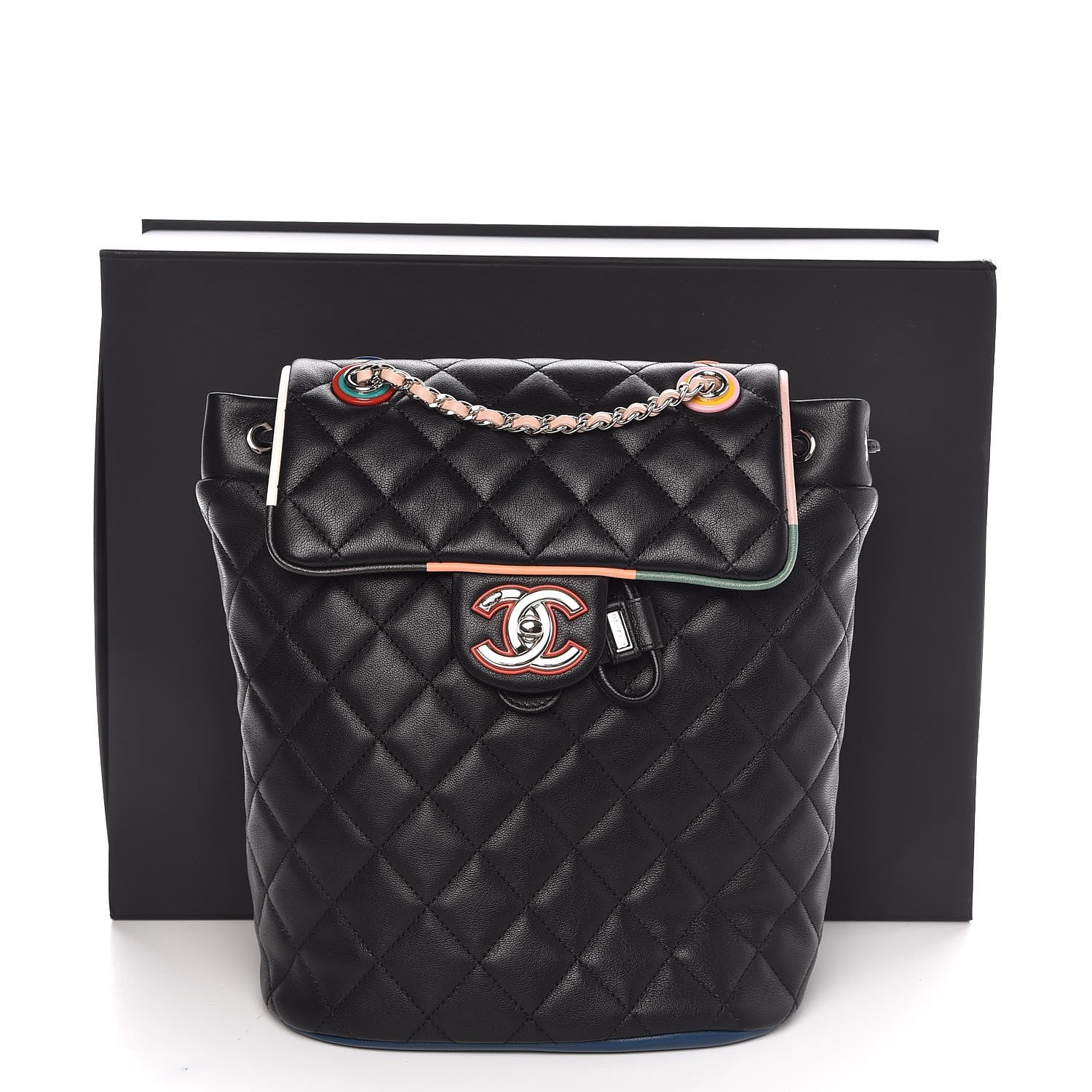 Chanel Lambskin Quilted Large Cuba Urban Spirit Backpack Black 8 of 8