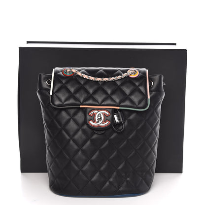 Chanel Lambskin Quilted Large Cuba Urban Spirit Backpack Black 8 of 8