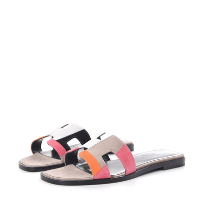 Hermes Suede Goatskin Oran Sandals 36 3 of 9