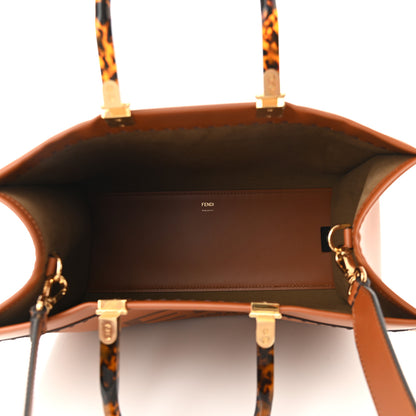 Fendi Vitello King Plexiglass Medium Fendi Sunshine Shopper Tote Cuoio 5 of 11