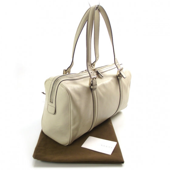 Gucci Leather Britt Large Boston Ivory 3 of 11