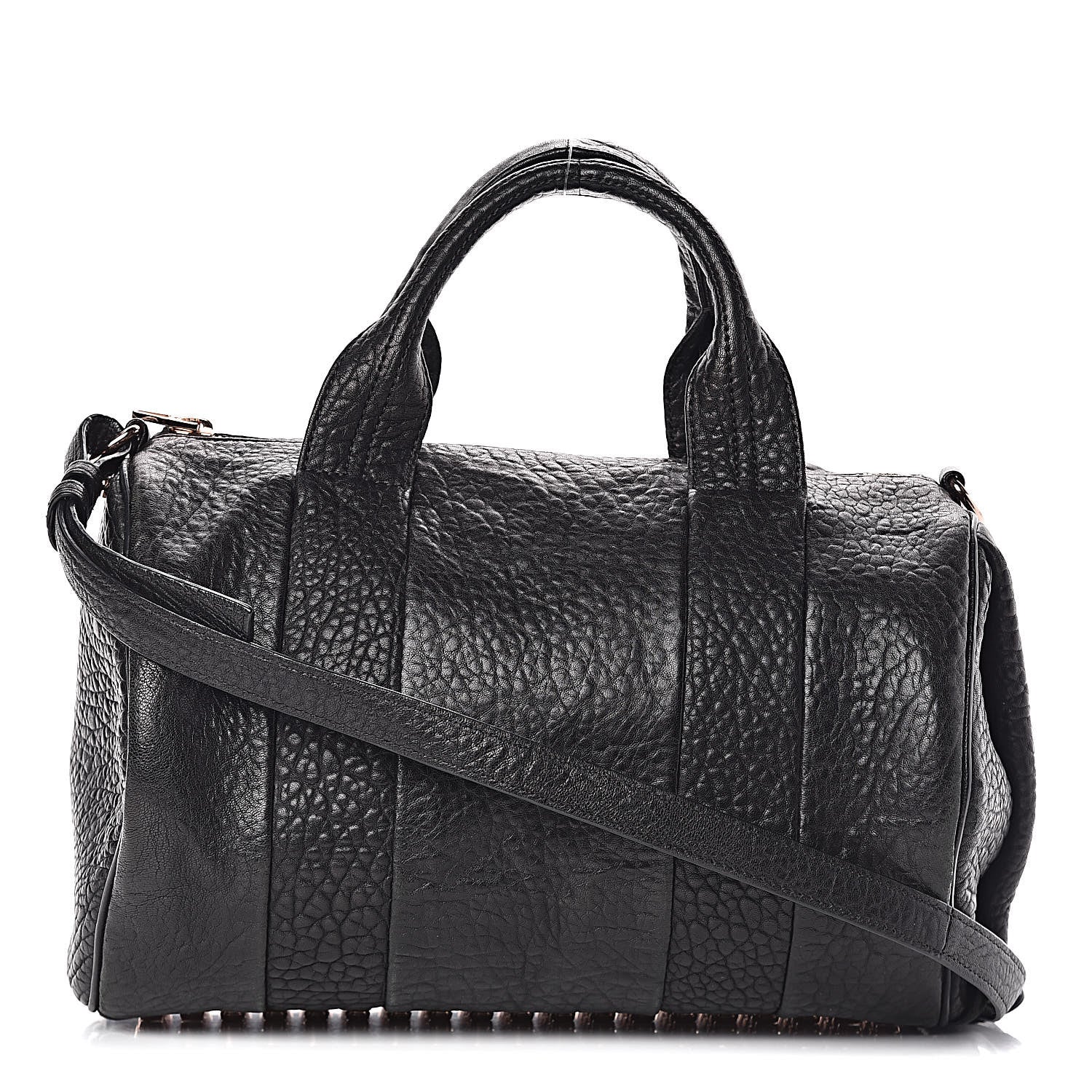 Alexander Wang Pebbled Lambskin Rocco Black Rose Gold Hardware 1 of 10