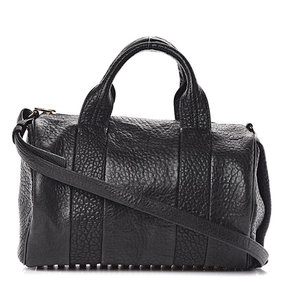 Alexander Wang Pebbled Lambskin Rocco Black Rose Gold Hardware 1 of 10