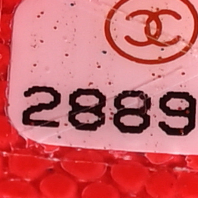 Chanel Shiny Caviar Quilted Cosmetic Case Red 7 of 9
