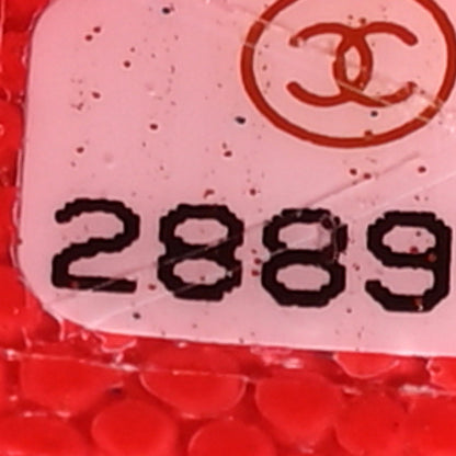 Chanel Shiny Caviar Quilted Cosmetic Case Red 7 of 9