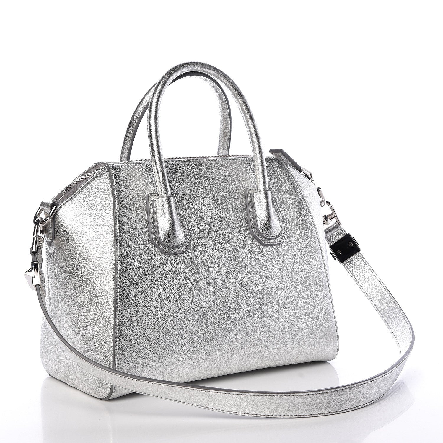 Givenchy Metallic Sugar Goatskin Small Antigona Silver 3 of 15