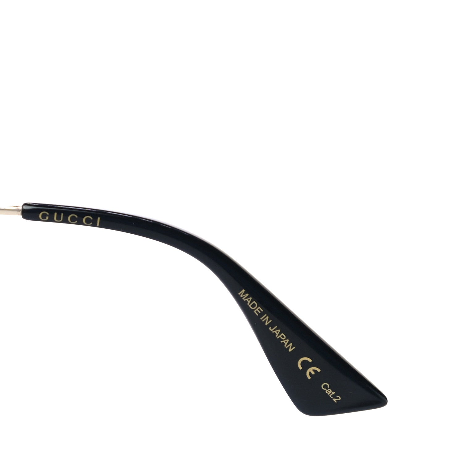 Gucci Crystal Cat Eye Sunglasses GG0214S Black Gold Pink 5 of 7