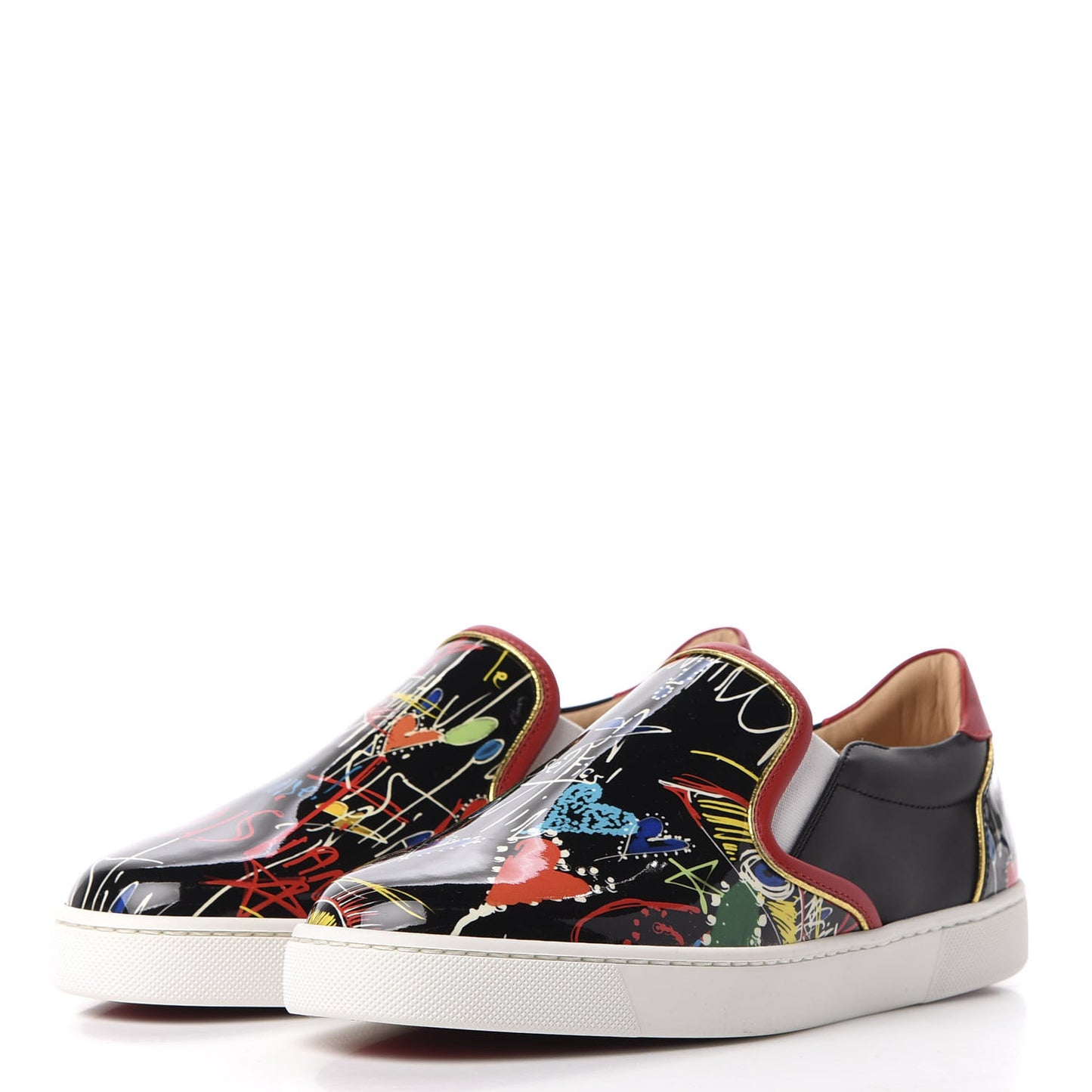 Patent Loubitag Masteralta Flat Sneaker 37 Black
