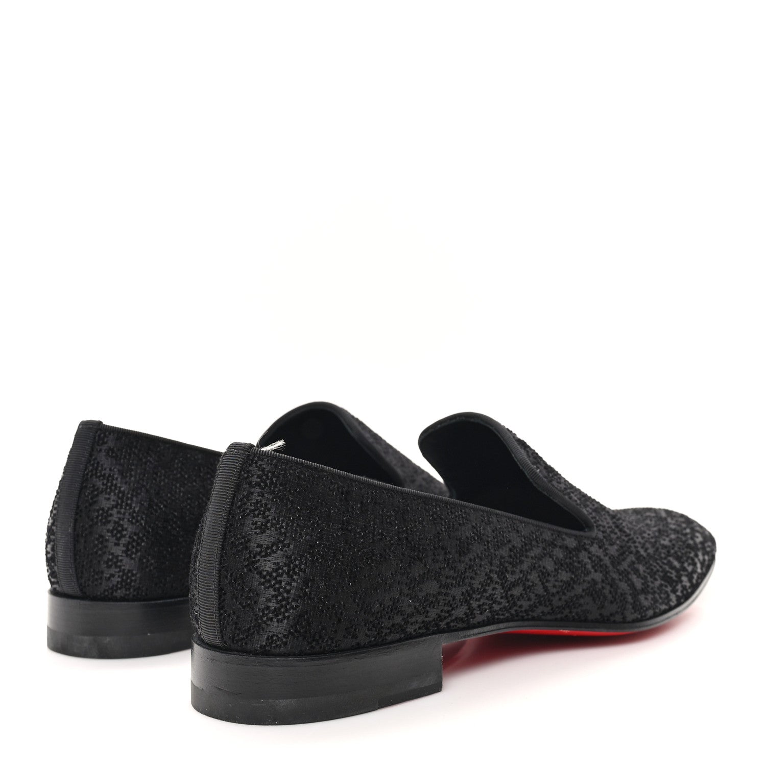Christian Louboutin Tessuto Traviata Mens Dandelion Flat Loafers 43 Black 5 of 9