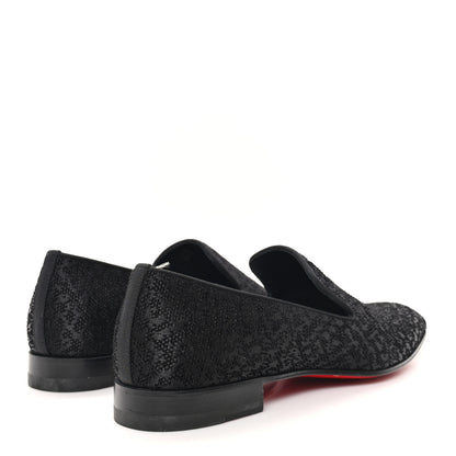 Christian Louboutin Tessuto Traviata Mens Dandelion Flat Loafers 43 Black 5 of 9