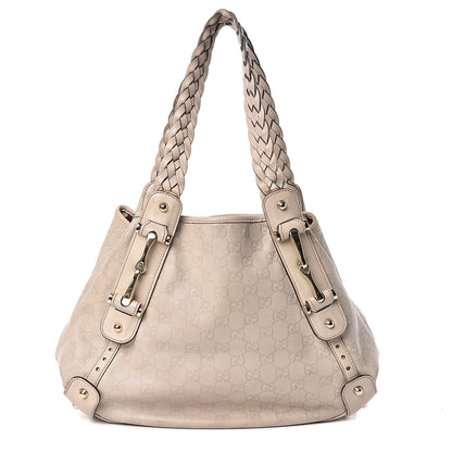 Gucci Guccissima Small Pelham Shoulder Bag Off White 1 of 10