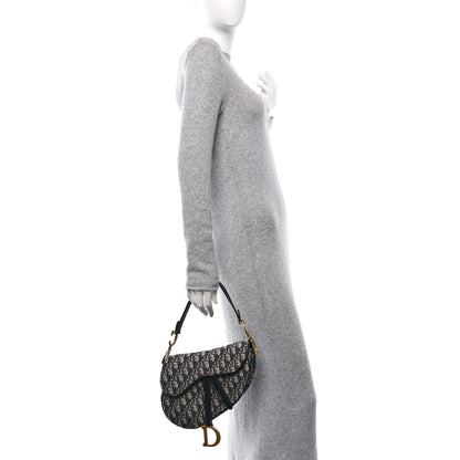 Christian Dior Oblique Saddle Bag Blue 2 of 10