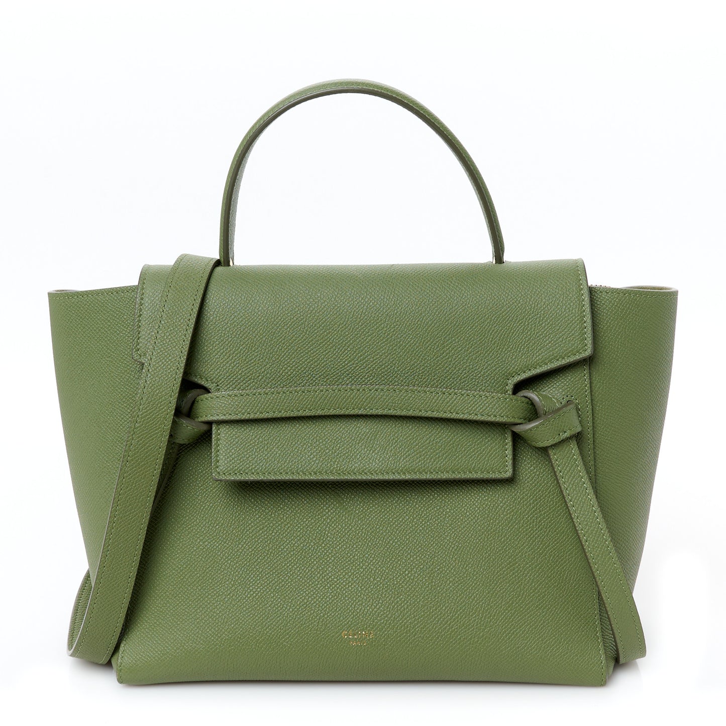 Grained Calfskin Micro Belt Bag Light Khaki