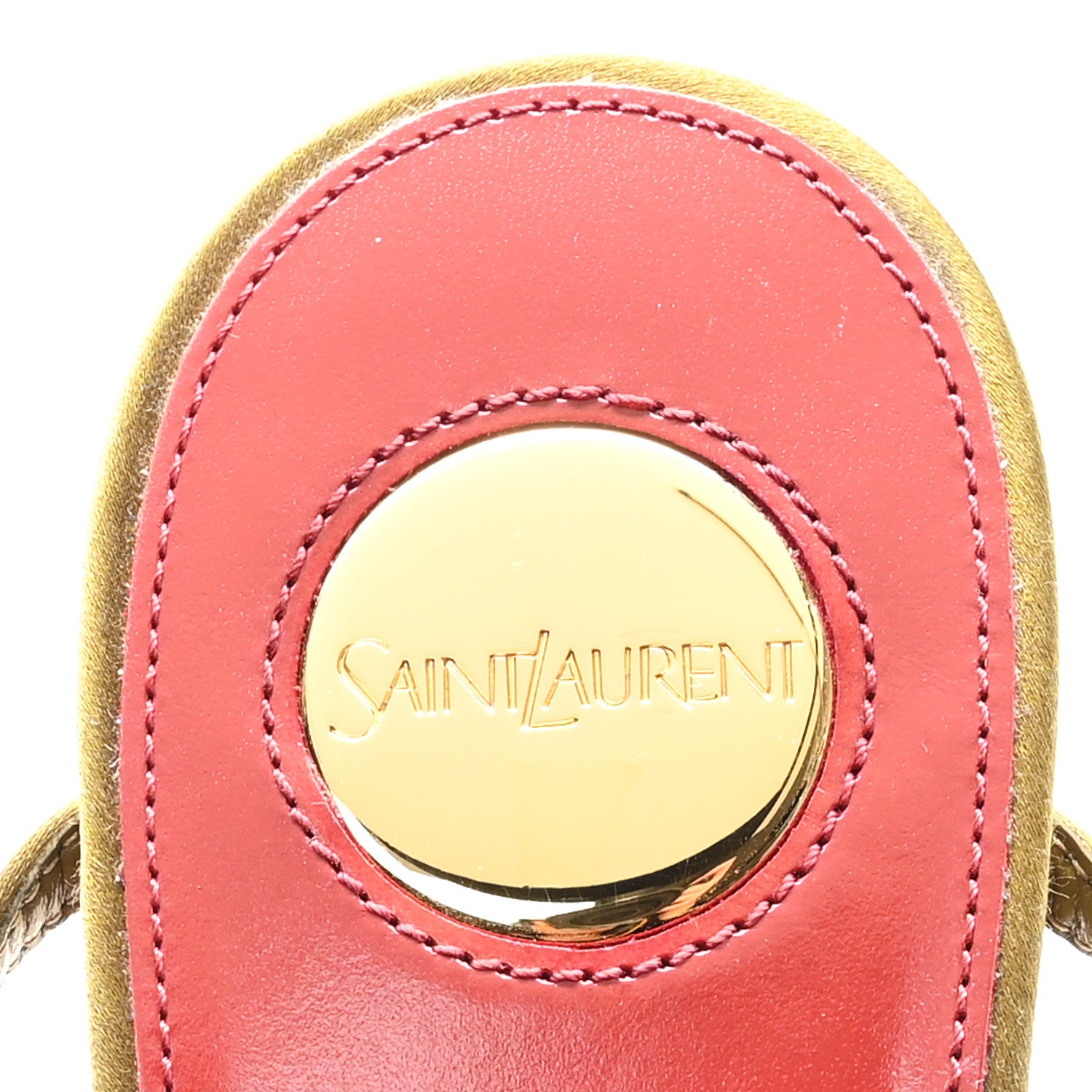 Saint Laurent Crepe Satin Opyum 110 Sandals 39.5 Cuba Gold 8 of 8