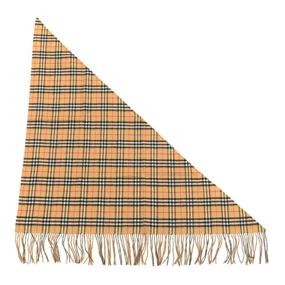 Burberry Cashmere House Check Fringe Cape Scarf Archive Beige 1 of 3