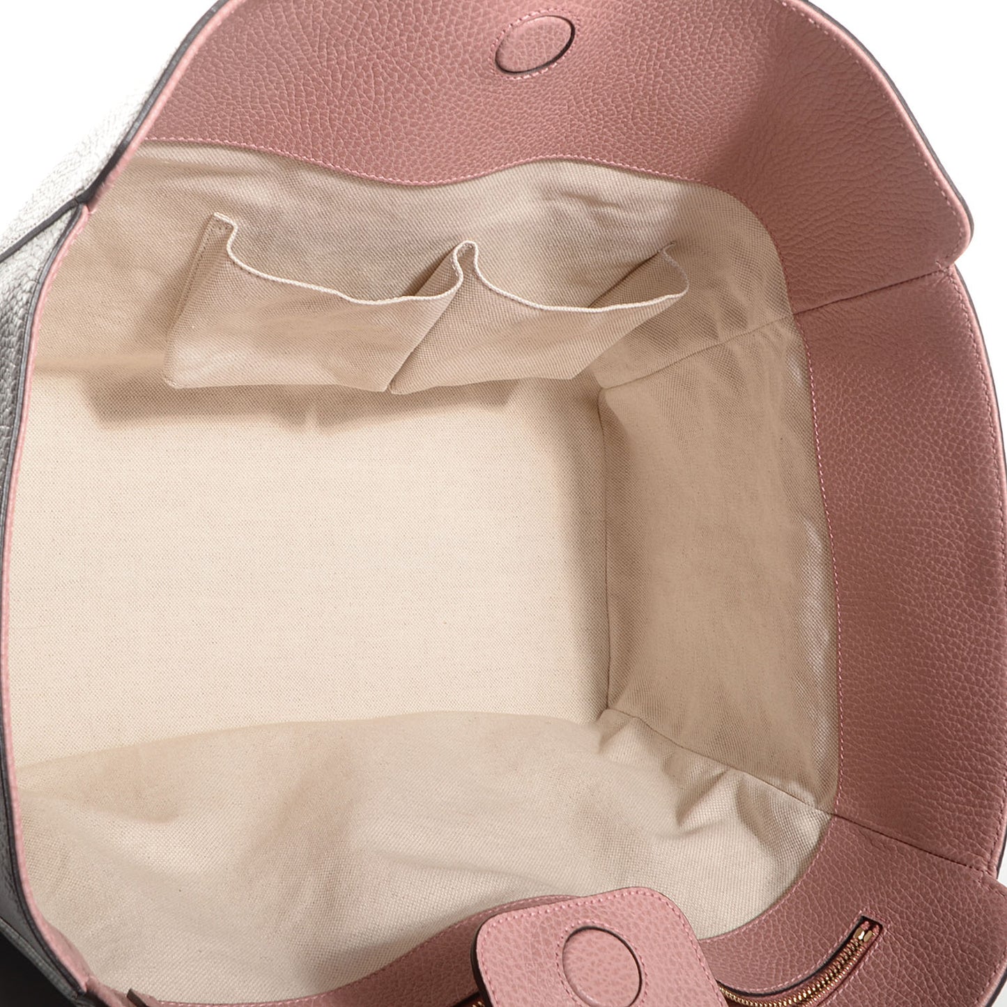 Dollar Calfskin Medium Swing Tote Grey Field Soft Pink