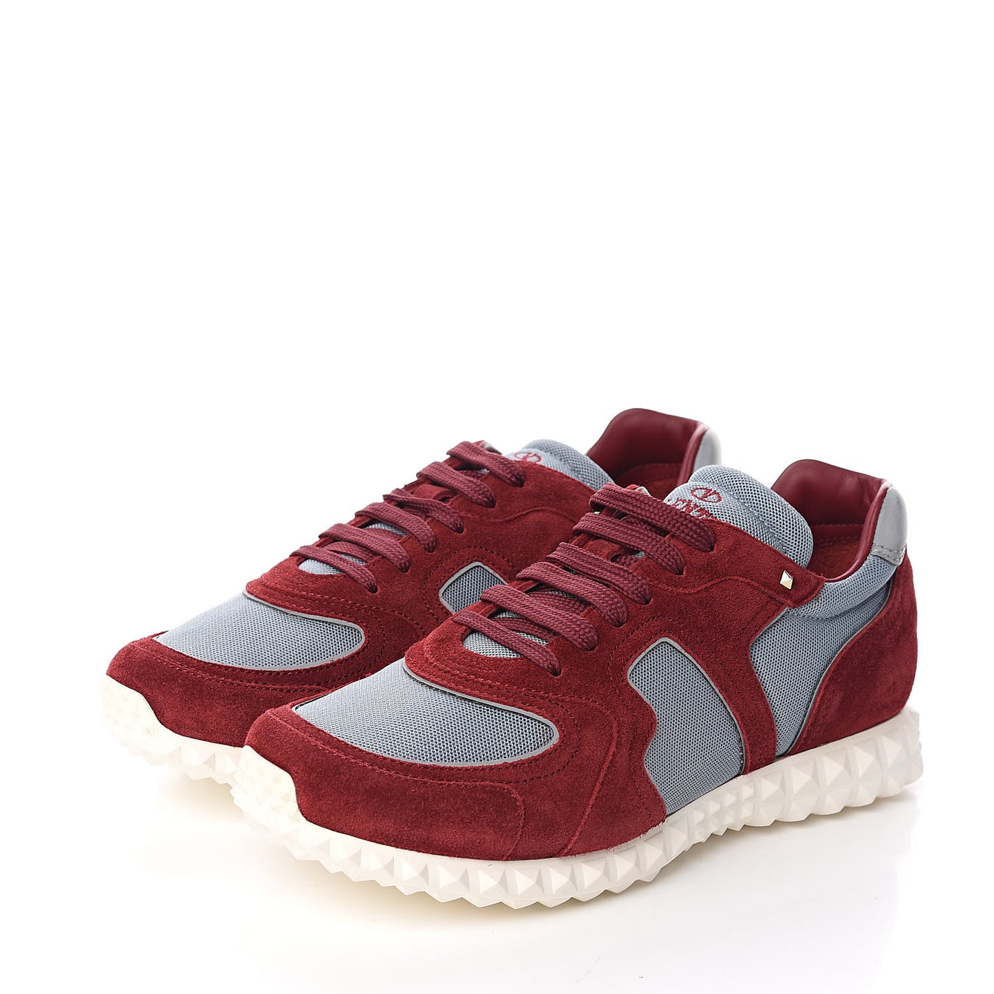 Suede Mesh Mens Soul AM Sneakers 40 Grey Sky Red