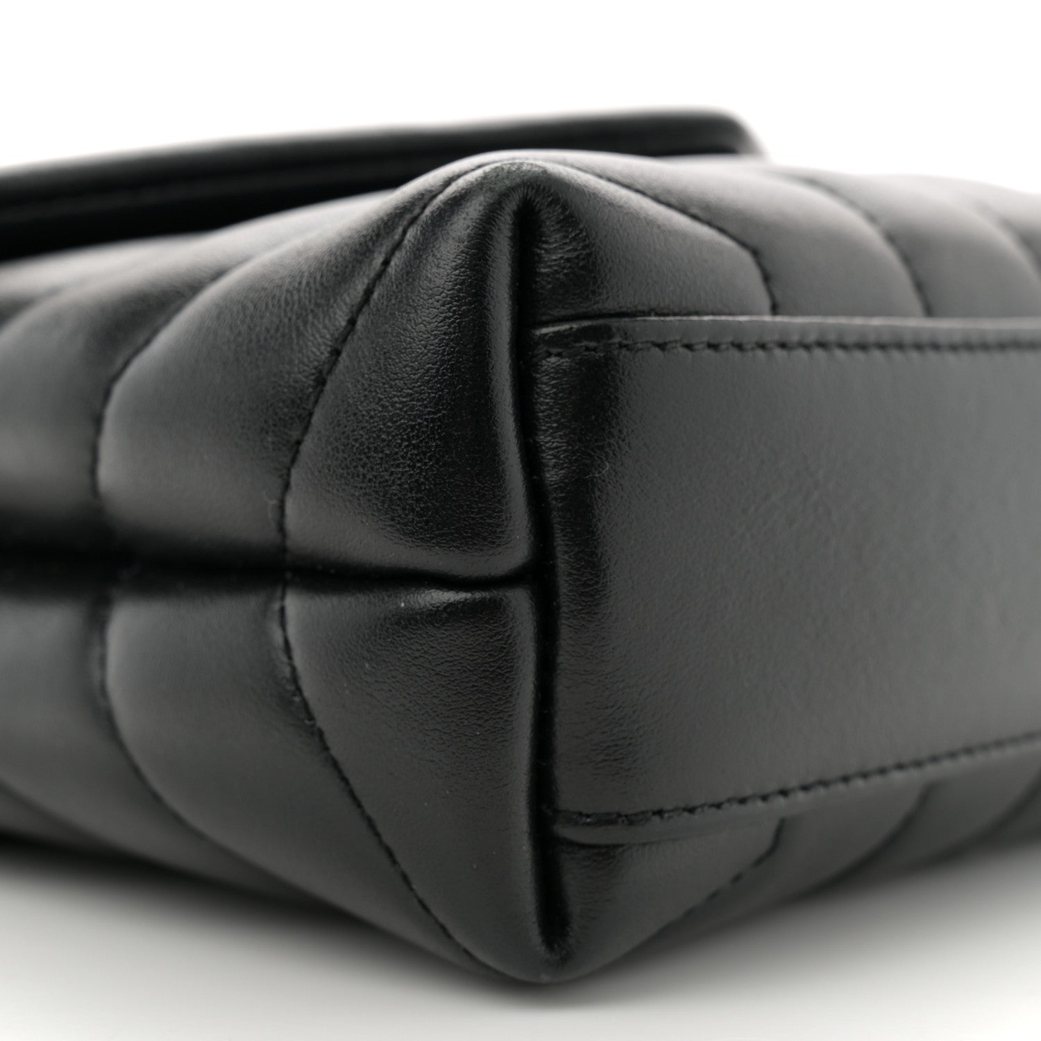 Saint Laurent Calfskin Y Quilted Monogram Toy Loulou Crossbody Bag Black 9 of 12