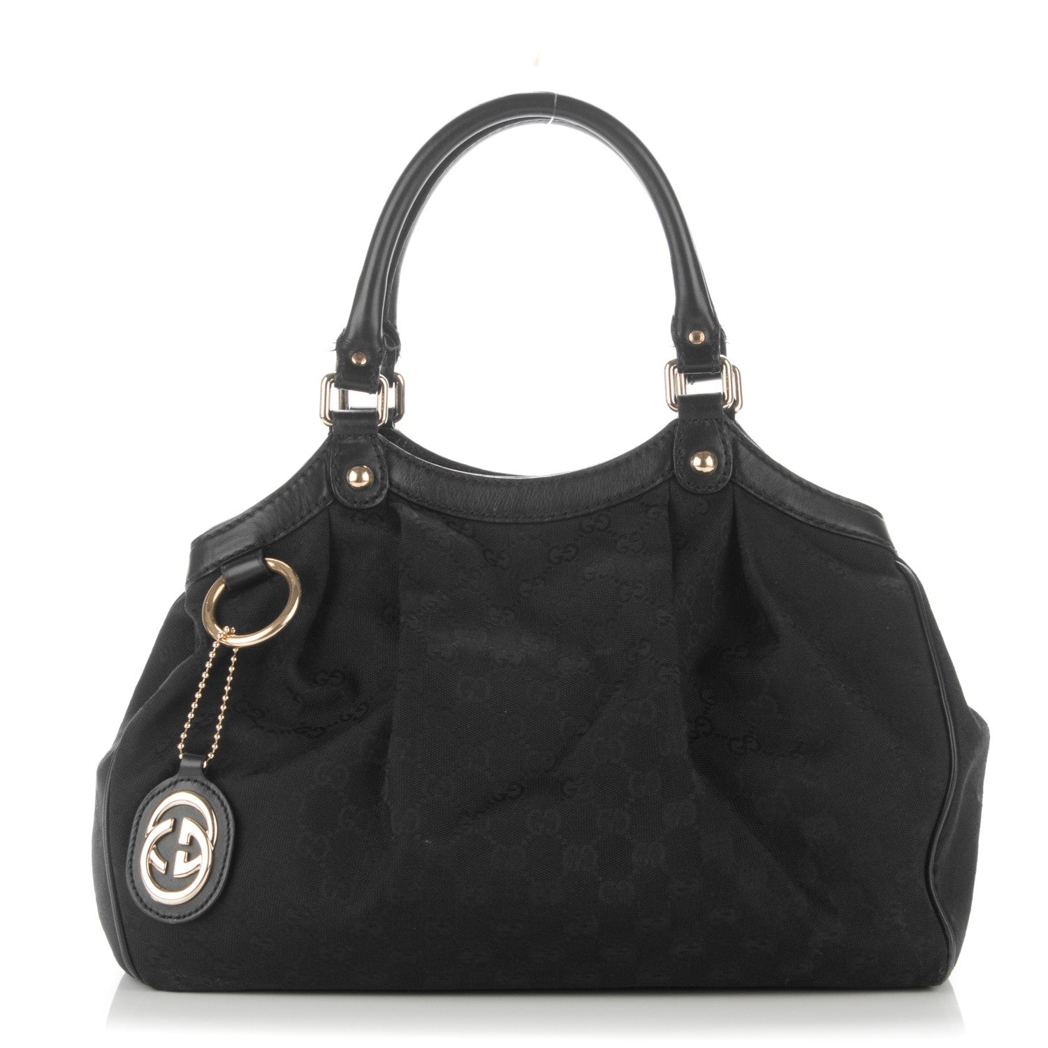 Gucci Monogram Medium Sukey Tote Black 1 of 11