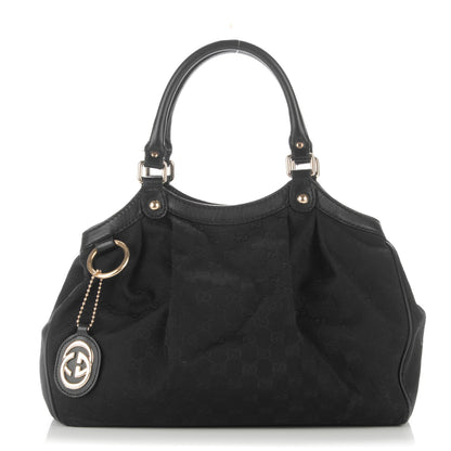 Gucci Monogram Medium Sukey Tote Black 1 of 11