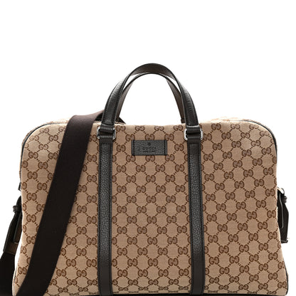 Gucci Monogram Dollar Calfskin Boston Duffle Bag Beige Ebony Testa di Moro Marrone Scuro 7 of 12