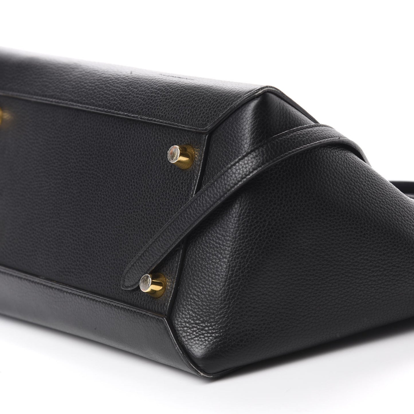 Drummed Calfskin Mini Belt Bag Black