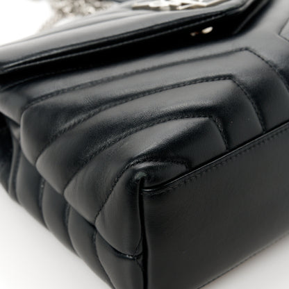 Saint Laurent Calfskin Y Quilted Monogram Small Loulou Chain Satchel Black 13 of 13